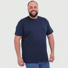 Basic Men's Plus Size T-Shirt 100% Cotton 30.1 Combed Best Knit On The Market Original From The Robles Brand - 藏蓝色 - 查看 6