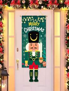 1 tấm rèm cửa treo cờ Giáng sinh, họa tiết quả hạch, phông nền polyester cho cửa ra vào, đồ trang trí treo cửa sổ cây thông Noel, đồ trang trí Giáng sinh, đồ trang trí cửa Giáng sinh, quà tặng tiệc Giáng sinh vui vẻ, phông nền tường phòng nghỉ lễ mùa đông trang trí nhà cửa, đồ trang trí tiệc năm mới Giáng sinh 2025, quà tặng Giáng sinh, Giáng sinh - kẹp hạt dẻ - Xem 2