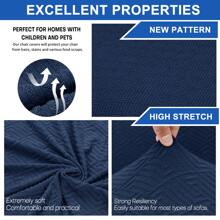 Ystyle Chair Covers With Backrest 2/4/6 Pieces, Stretch Chair Covers, Living Room Chair Covers, Cat Scratch Resistant Chair Cover, Modern Chair Cover, Universal Chair Covers - Navy Blue - View 3