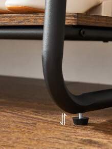 VASAGLE Fixed Clothes Drying Racks - מידה אחת מתאימה לכולם בחום כפרי ושחור - ראה 5