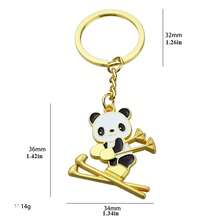 冬季雪上运动滑雪板钥匙扣滑雪板钥匙吊坠雪上运动爱好者礼物、节日装饰礼物、送给朋友、同事、情侣的礼物 - 彩色 - 查看 12