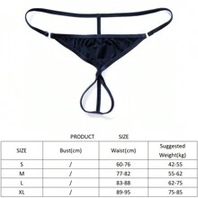 Sexy Unterwäsche, Slip mit Ausschnitt im Schritt, Herren Unterhose mit transparentem Schritt und niedriger Taille - leicht abzunehmen Sexy Dessous - Seidenunterwäsche