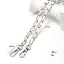 120cm Long PU Leather Bag Strap For Crossbody Shoulder Bag Strap Replacement Accessories For Handbags 8mm Wide Bag Chain