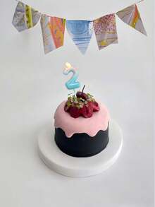 1pc, 0 -9 Nến trang trí tiệc sinh nhật hình nàng tiên cá kỹ thuật số, nến Giáng sinh, nến sáng tạo theo phong cách chuyển màu, nến trang trí tiệc sinh nhật - Nhiều màu - Xem 3