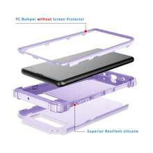 Funda impermeable con protector de pantalla extremadamente resistente, resistente a los golpes, cuerpo completo, cubierta de sellado impermeable para Gal -axy S10, - Morado - Ver 5