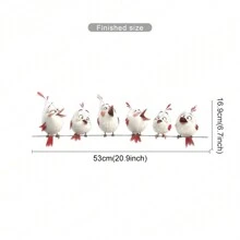 SURELIFE 1 件可爱鸟类动物乙烯基墙贴，适用于冰箱、窗户、橱柜墙贴、厨房卧室客厅家居装饰、贴纸、墙贴、家居装饰乙烯基贴花、春季装饰品让您的家焕然一新、拉玛装饰贴纸 - 彩色 - 查看 11