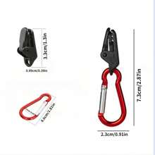 5Pcs/10Pcs Tarp Clip Windproof Clamp With Carabiner, Awning Clamp Set For Awnings Outdoor Camping Caravan Canopies Tent Strengthen The Firmness Of The Tent Canopy Outdoors To Prevent Strong Winds. High Strength Material, Sturdy And Durable