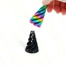 1 3D Printed Spiral Cone Christmas Tree Decoration Made Of Plastic Material, Suitable For Desktop Decoration In Vacation Homes And Offices, Suitable For Thanksgiving, Birthdays, Valentine's Day, Christmas, Bridal Parties, Bars And Adult Parties, Weddings, Spring, Halloween, Christmas