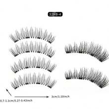 1 Cặp Lông Mi Giả Từ Tính, C Curl Có Thể Tái Sử Dụng Có Kẹp, Mắt Phóng Đại, Phù Hợp Với Phụ Nữ, Không Cần Keo Dán, Lông Mi Chéo Mềm Mại & Dày Tự Nhiên, Phù Hợp Với Ngày Làm Việc, Cosplay Và Chụp Ảnh, Phù Hợp Với Mọi Hình Dạng Mắt, 52HB - lông mi mềm mại - Xem 2
