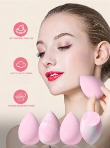 4个装化妆海绵，适用于膏状和粉状遮瑕膏，散粉底液涂抹器，化妆品，便宜，房间装饰，梳妆台，旅行，卧室，化妆配件，粉扑，美妆蛋，粉扑，化妆海绵，便宜，圣诞礼物，化妆品，化妆工具，便宜货，礼物，女士礼物，圣诞礼物，赠品，旅行，便宜货，旅行必备 - 彩色 - 查看 3