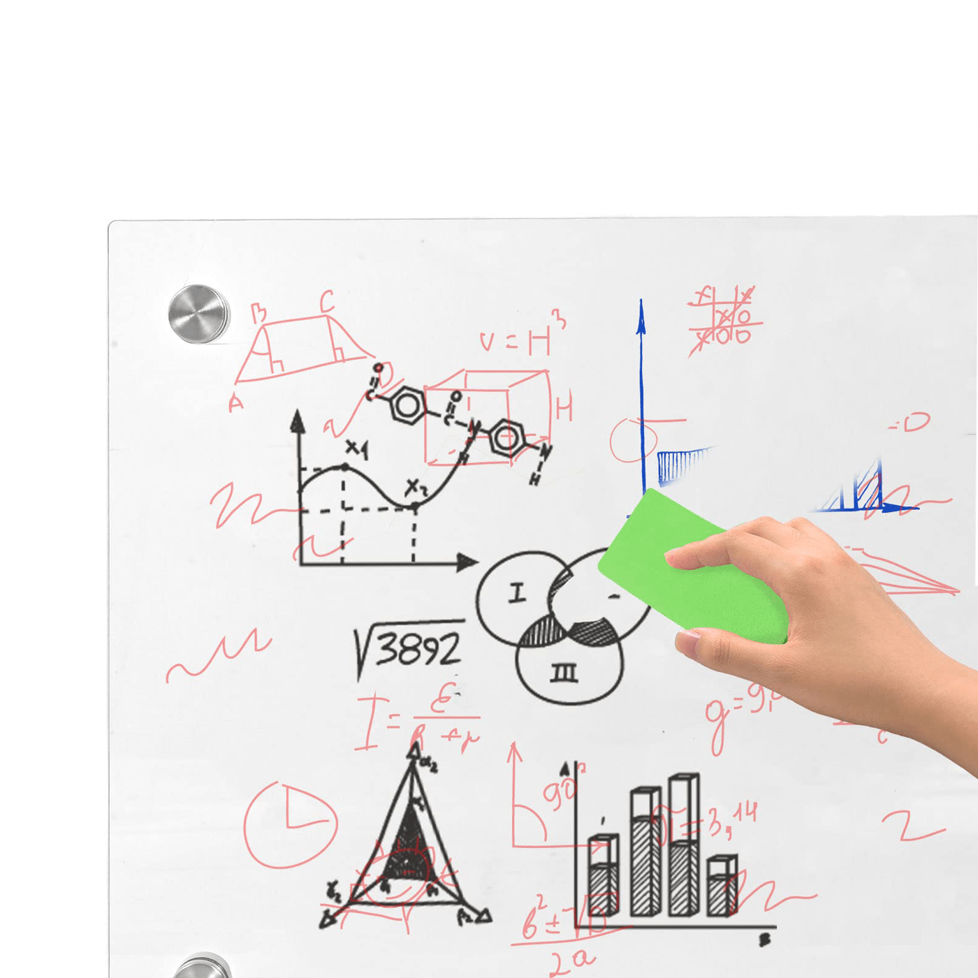 1pc Acrylic Dry Erase Note Board, Clear Note Board