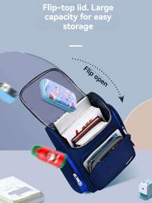 适合 8-12 岁小学生的儿童背包，适合 3-5-6 年级男孩和女孩的防水轻便背包，大容量 - 小熊款3-6年級 - 查看 5