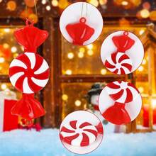 36 Peças Enfeites de Natal Pirulito de Doce, Decoração de Árvore de Natal, Espirais de Plástico Vermelho, Amarelo e Verde, Enfeites Pendentes de Árvore de Natal para Festa de Natal, Decoração Doméstica de Natal