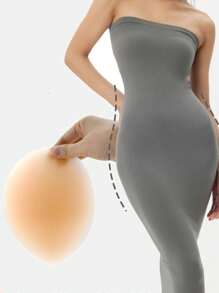 1 par de almohadillas de cadera de silicona para mujeres, levantador de glúteos para una parte trasera talla grande plana, de forma ajustable y cintura talla grande delgada