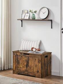 VASAGLE Cassapanca di Stoccaggio, Panca con 2 Cerniere di , Panca Porta Scarpe, Stile Vintage, 40 x 76 x 48 cm, per Corridoio, Camera da Letto, Soggiorno, Marrone Vintage - marrone retrò - Visualizzare 1
