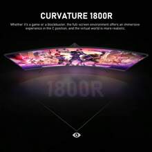 GAWFOLK Gawfolk 32 Inch Curved Gaming Monitor 165Hz, 1800R PC Monitor Full HD 1080P, Frameless Computer Monitor With Freesync And Eye Care Technology, Wall Mounted, Christmas Carnival Must-Have Gift Husband's Favorite Gift