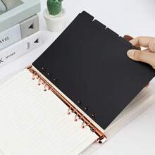 1 Set A5 Loose Leaf Binder Divider Tabs, Week Labels (Transparent, Black, White), Binder Dividers With 6 Rings A5 Plastic Tabs, Planner Dividers, Budget Planner, Personal Planner, Planner Inserts, Made Of PVC For Easy Organization And Record Keeping,Back To School,School Supplies