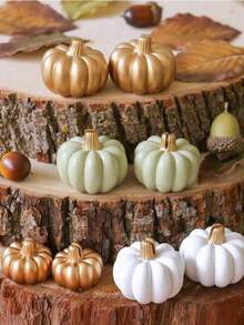 2/4 Pieces Halloween Pumpkin Party Decoration Supplies Halloween Decorations Autumn Decorations Colorful Pumpkin Seat Holders, Placemats, Perfect For Thanksgiving Table Decorations, Fall Theme Weddings, Bridal Brunch Halloween Party, As Gifts Christmas Thanksgiving. - Multicolor - View 3