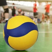 1 quả bóng chuyền chính thức cỡ 5, cảm ứng mềm - Màu Mù tạt vàng - Xem 2