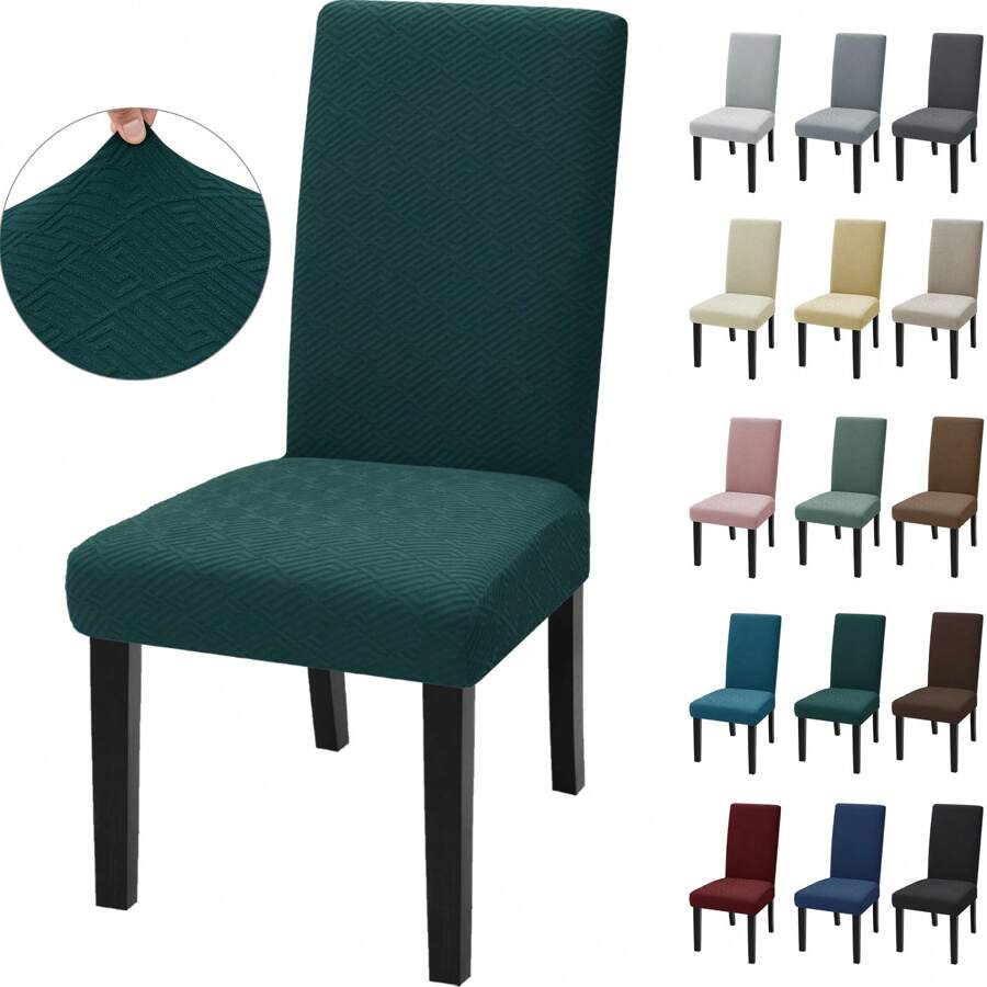 Ystyle Chair Covers With Backrest 2/4/6 Pieces, Stretch Chair Covers, Living Room Chair Covers, Cat Scratch Resistant Chair Cover, Modern Chair Cover, Universal Chair Covers - Dark Green - View 1