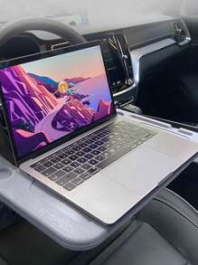 1pc Car Laptop Desk, Multifunctional Car Table Tray, Car Steering Wheel Mount Workspace - Black - View 6