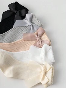 3双/1双儿童连裤袜新生儿春秋宝宝连体袜打底裤女童连裤袜蝴蝶 - 彩色 - 查看 4