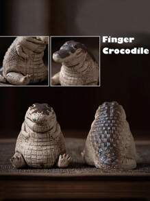 1 đồ trang trí hình cá sấu mini cho thú cưng, đồ trang trí cá nhân tuyệt vời, phụ kiện bộ đồ trà thủ công, đồ chơi trà trên bàn trà, trang trí nhà cửa, quà tặng sinh nhật tuyệt vời nhất cho đồ trang trí nhà cửa - Nhiều màu - Xem 7