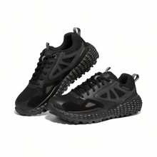 Skechers 机甲怪兽时尚黑色复古缓震运动低帮跑步鞋 - 黑色 - 查看 3