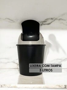 垃圾桶，厨房，浴室，家居，家居用品供应商 - 黑色 - 查看 1