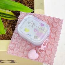 Progressive Star Bear 护理 兼容 Airpods Pro2 无线蓝牙耳机保护壳 苹果 Airpods 2/3 耳机壳 - 星星小熊愛心+掛件 - 查看 7