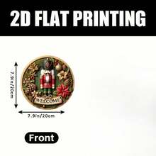 1 pièce Plaque murale décorative vintage de casse-noisette de Noël - Panneau d'accueil imprimé à plat en métal avec thème de casse-noisette, plaque ronde multifonctionnelle en langue anglaise, convient pour le café, le jardin, la cour, la ferme, le bar, la décoration de la pièce - Cadeau de Noël idéal, décoration de Noël, décoration d'intérieur, décoration de chambre, décoration murale, décoration de fête, décoration de cour extérieure, cadeau. Style de trou envoyé au hasard