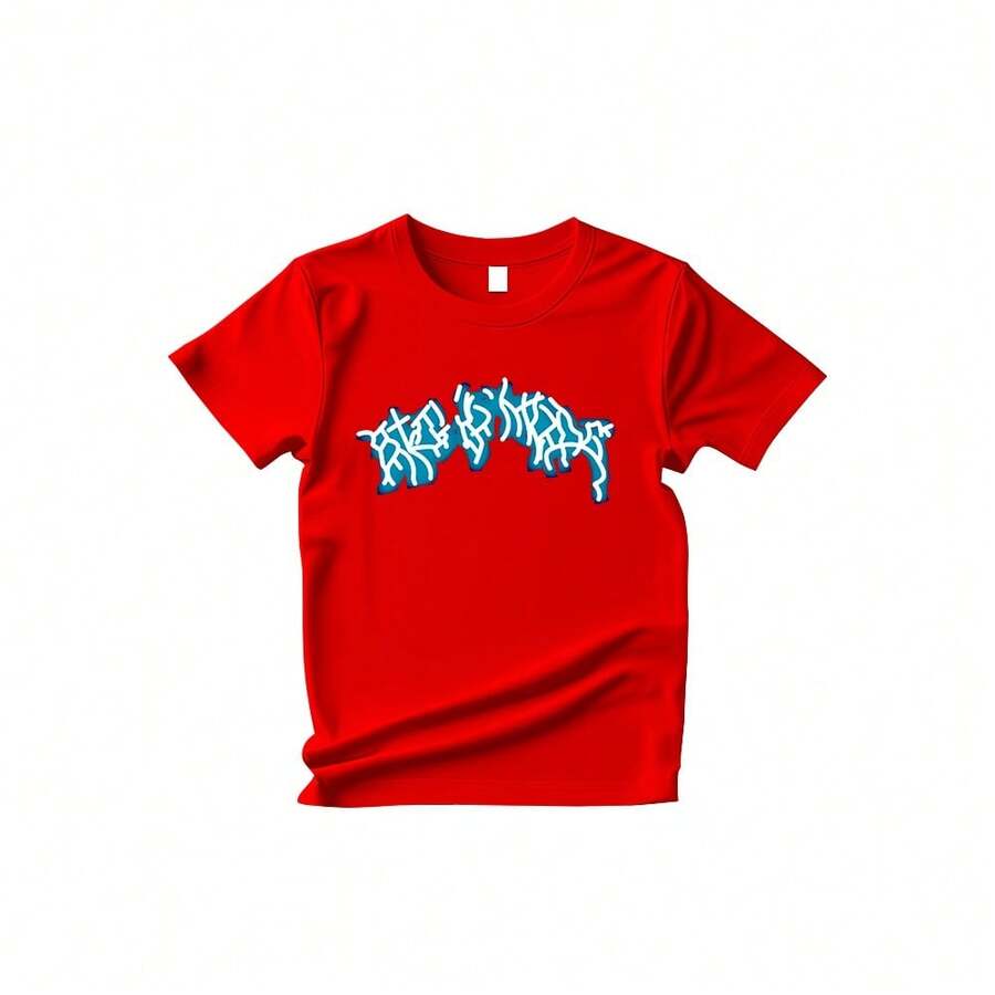 Unisex Street Wear T-Shirt 100% Cotton NEW! - 紅色 - 查看 1