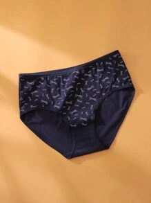 7 peças/Pacote Calcinhas Triângulo Respiráveis e Confortáveis com Estampa de Borboleta, Plus Size