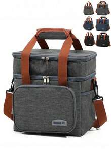 1pc S/M Double Layer Lunch Bag For Women Insulated Lunch Box For Men For Adult Reusable Lunch Tote Bag For Work, Picnic, School Or Travel Woman Lunch Box Bag Ladies School Supplies Stuff Accessories Bag For School School Accessories School Stuff