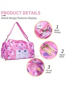 BLING BABIES حقيبة بنات راقصات الباليه بتصميم القطط، حقيبة رياضية وحقيبة جيم للأطفال، حقيبة سفر ورقص باللون الوردي مع مساحات لحفظ الأحذية. حقائب الأطفال، أمتعة الأطفال، حقيبة المدرسة، حقيبة مدرسة الأطفال، حقيبة مدرسية، حقيبة حضانة الأطفال، مثالية للبنات، بنات المدرسة، البنات المراهقات الحقائب الوردية لعيد الميلاد، حقيبة الرقص للبنات، حقيبة راقصات الباليه