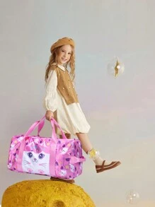 BLING BABIES حقيبة بنات راقصات الباليه بتصميم القطط، حقيبة رياضية وحقيبة جيم للأطفال، حقيبة سفر ورقص باللون الوردي مع مساحات لحفظ الأحذية. حقائب الأطفال، أمتعة الأطفال، حقيبة المدرسة، حقيبة مدرسة الأطفال، حقيبة مدرسية، حقيبة حضانة الأطفال، مثالية للبنات، بنات المدرسة، البنات المراهقات الحقائب الوردية لعيد الميلاد، حقيبة الرقص للبنات، حقيبة راقصات الباليه