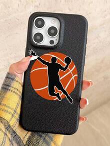 1 Ốp điện thoại TPU họa tiết bóng rổ thời trang màu đen, tương thích với iPhone 16/16 Pro/16 Plus/16 Pro Max/X/XS/XR/XS Max/11/11 Pro Max/12/12 Pro/12 Pro Max/13/13 Pro/13 Pro Max/14/14 Pro/14 Plus/14 Pro Max/15/15 Pro/15 Plus/15 Pro Max - màu đen - Xem 2