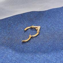 PIERCING RING SURGICAL STEEL PVD ARTICULATED SEGMENT V DETAIL STUDDED ZIRCONIA 1.2X8 - 金色 - 查看 4