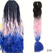 24 英寸渐变色合成发辫预拉伸批发大号编织 KaneKalon 接发 100g/件