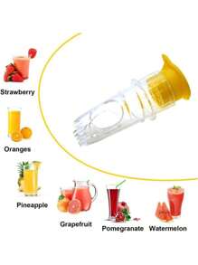1 件塑料手动柑橘榨汁机、迷你柠檬榨汁机、橙子榨汁机、简易榨汁机、食品保鲜、厨具 - 一個色 - 查看 4