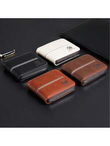 BATSIOE Ví nam phong cách doanh nhân đựng thẻ tín dụng có khóa kéo thiết kế chữ nổi cổ điển dành cho anh ấy quà tặng Giáng sinh quà tặng Lễ Tạ ơn quà tặng cổ điển dành cho nam giới - màu đen - Xem 3