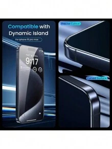2pcs Screen Protector Compatible With Iphone 16 Pro Max/15 Pro, IPhone 14 Plus/13, Anti-Fingerprint HD Clear Compatible With Iphone XR 11