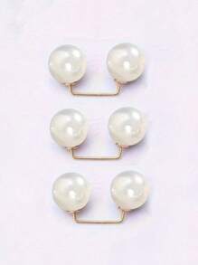 Juego de 3 piezas/5 piezas/20 piezas de broches de perlas para ropa, imperdibles antideslizantes para ajustar la cintura del vestido, el cuello y asegurar la bufanda, accesorios de moda, botones de perlas de imitación de 0.43 pulgadas