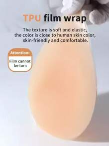 ANGDIE 1 对硅胶水滴形乳房假体，人造硅胶乳房植入物胸垫，男女通用，适用于乳房切除术后 - 卡其色 - 查看 3