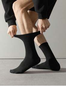 5双装男士中长袜毛巾底秋冬厚款运动休闲 - 彩色 - 查看 11