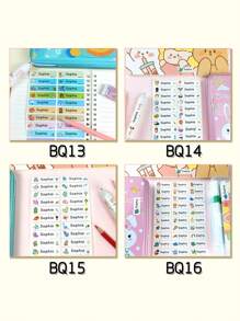 60/120/180/240 件生动的可定制透明标签 - 防水、精致、色彩鲜艳，适用于学校用品、办公和工艺项目 - 非常适合返校、可爱的文具和办公室动态冬夜礼物返校冬季礼物创意男孩女孩情人节 - 多色 - 查看 4