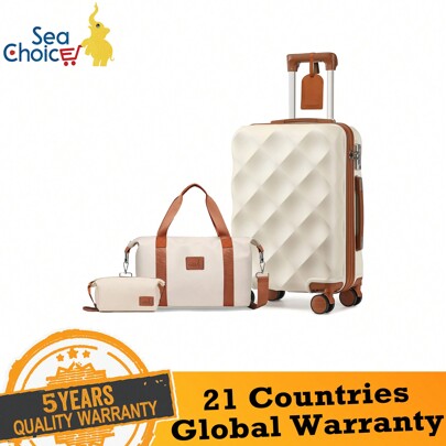 Sea Choice Luggage Set With Cabin Bags 40x20x25 For Ryanair Underseat ABS Hard Shell Carry-On Hand Suitcase Set 8 Wheel Travel Suitcase With TSA Lock