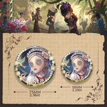 1 件 Identity V 闪亮徽章，纯色全息徽章，58 毫米，游戏卡通周边，朋友礼物 - 彩色 - 查看 3