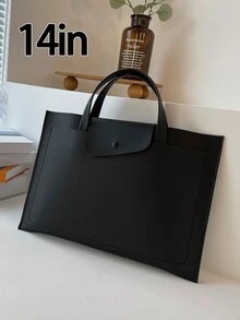 1 Pc Business Casual Minimalist PU Leather Solid Color Handbag Tablet Bag 13Inch/14Inch Computer Bag Protection Case Small Bag File Bag Laptop Sleeve Computer Carrying Case Bag 13 14 Inch Portable Table Cover Bags For Mac Book For Tablet Handbag Case 9-11inch Compatible With Ipad Air 4 5 Pro 11 Mini 5 6 IPad Case For Shockproof Pouch Bagslaptop Bag For Women Mac Book Case College Essentials Back To School