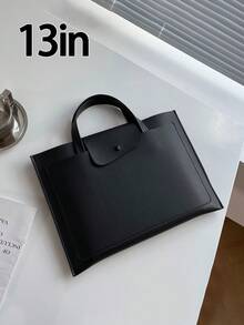 1 Pc Business Casual Minimalist PU Leather Solid Color Handbag Tablet Bag 13Inch/14Inch Computer Bag Protection Case Small Bag File Bag Laptop Sleeve Computer Carrying Case Bag 13 14 Inch Portable Table Cover Bags For Mac Book For Tablet Handbag Case 9-11inch Compatible With Ipad Air 4 5 Pro 11 Mini 5 6 IPad Case For Shockproof Pouch Bagslaptop Bag For Women Mac Book Case College Essentials Back To School